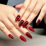 ❤️ 18+ Maroon Almond Nails That Turn Deep Red Tones Into an Elegant Statement Fashion image by @ashearts.nails
