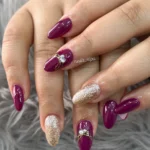 🤎 19 Maroon Square Nails That Give Your Autumn Look a Warm and Polished Finish Fashion image by @nails_nipa