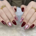 ✨ 17+ Maroon Polka Dot Nails That Make Deep Wine Tones Look Fun and Seriously Chic Fashion image by @mynailss_art