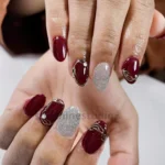 ❤️ 18 Dark Maroon Nails That Turn Deep Red Tones Into a Stunning Statement Fashion image by @sunshinestudiobali