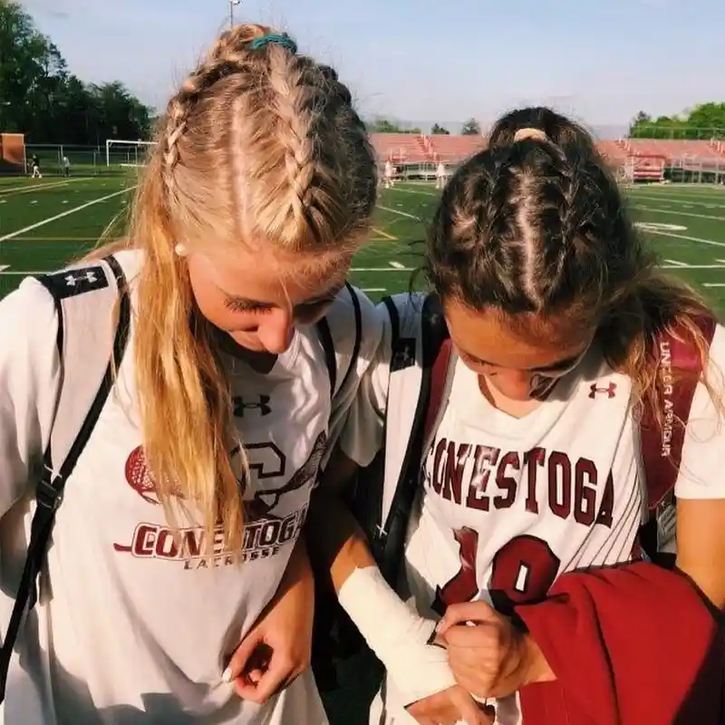 Top Braids on Two Players