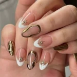💛 18+ Short Gold Nails You’ll Want to Save for Your Next Classy Manicure Fashion image by @nailed_by_mii