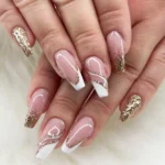 💙 20 Blue Gold Nails That Make This Unexpected Color Combo Look Absolutely Stunning Fashion image by @unique.nails_.official