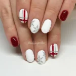 🎁 19 Plaid Nails Christmas Designs That Bring Classic Holiday Charm to Your Fingertips Fashion image by @nailsbybrooke