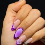 🍇 19 Purple Chrome Nails Design Ideas That Make Rich Purple Shades Look Seriously Luxurious Fashion image by @nailzbymb
