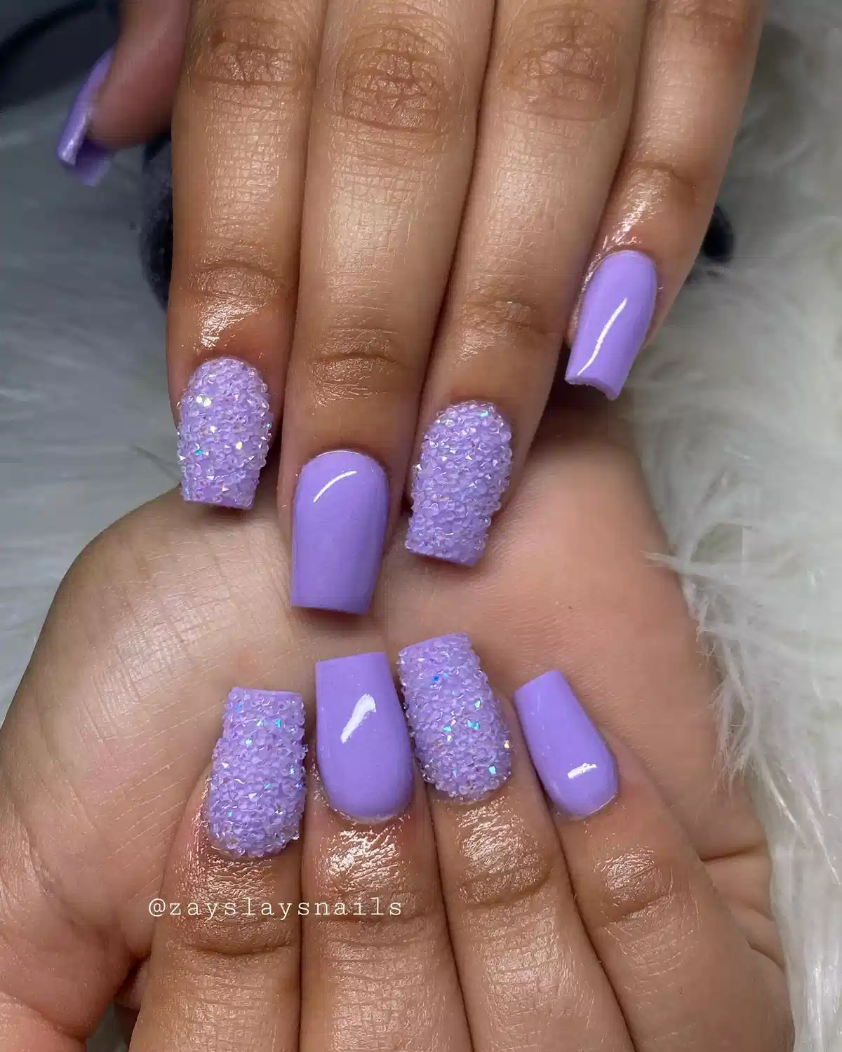 Lavender glossy-and-textured mix with watermark