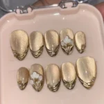 β¨ 20 Short Press On Nails That Prove You Don’t Need Long Tips to Make a Statement Fashion image by @nails_by_kavz
